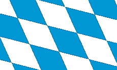 Flagge 20 x 30 cm BAYERN (nur Rauten)