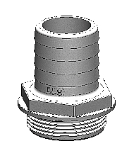 Aquavalve-Anschluss weiß 0° 19mm SB-verpackt