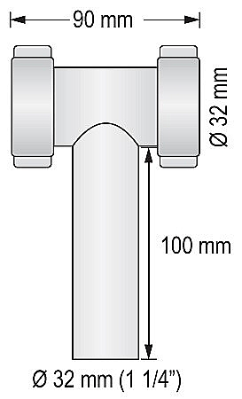 1 1/4 T-Stück