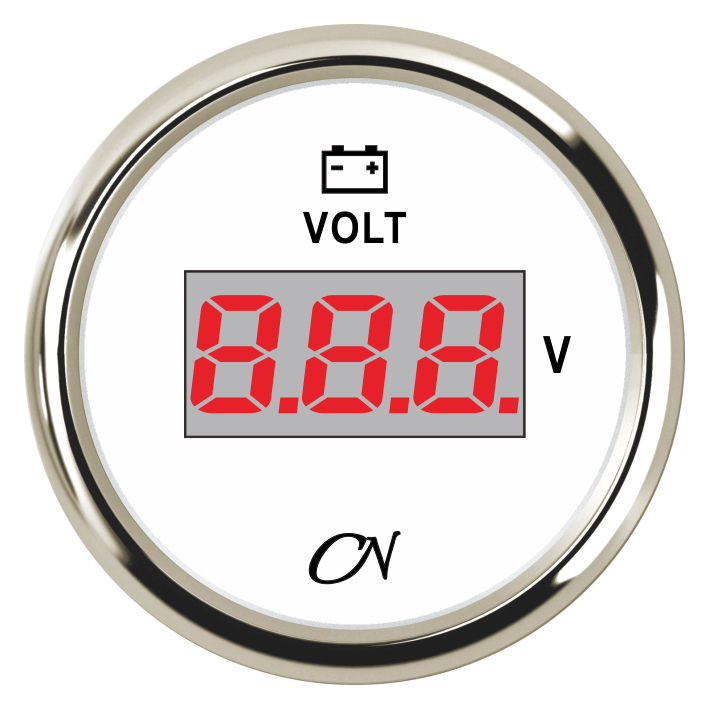 CN-Instrument Voltmeter Digital weiß/chrom