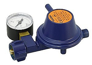 Druckregler 50mbar 1.5kg/h gerader Abgang, Manometer