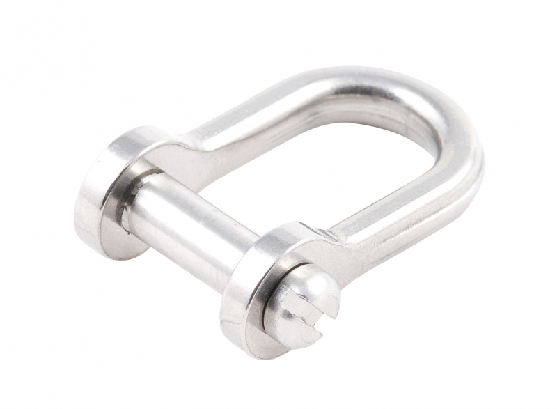 Edelstahlschäkel mit Schlitzbolzen 11mm breit