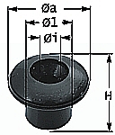 Persenningknopf Kunststoff schwarz (10-St.Pack)