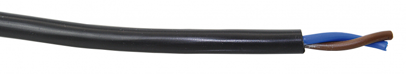 Kabel H05VV-F flexible 2x1.5mm² blau/braun 10m