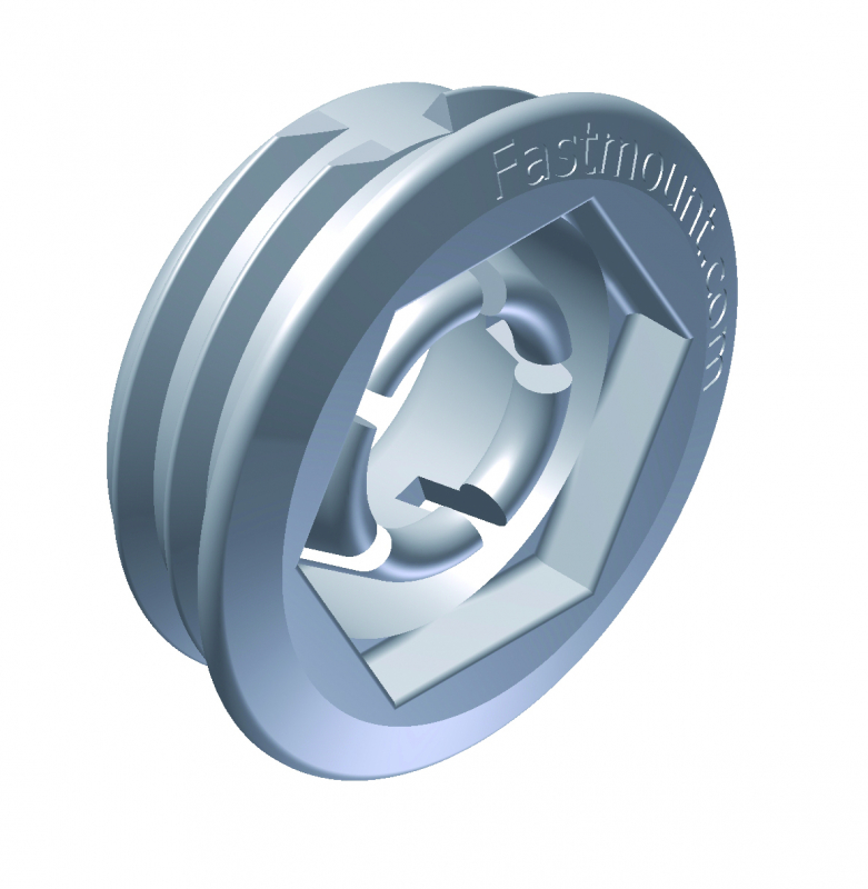 LowProfile-Buchse LP-F8 selbstschneidend 5Kg VP=10 Stück für Sperrholz