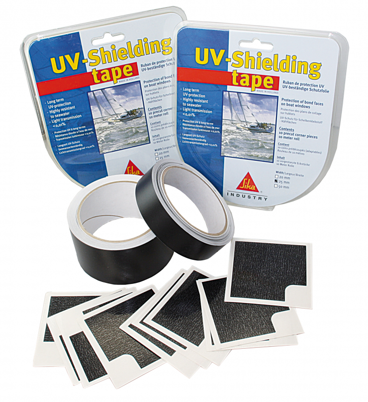 UV Shielding Tape Set 50mmx10m+10Ecken SCHWARZ