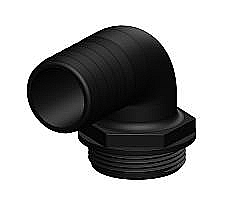 Aquavalve-Anschluss schwarz 90° 25mm SB-Verpackung