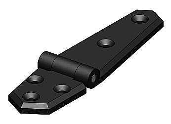 Kunststoff-Scharnier schwarz 97x35mm VP= 2Stück