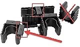Verbinder-Platten schwarz f.Rohr-Clips Verbinder-Platten schwarz f.Rohr-Clips