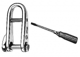 Schlüsselschäkel mit Schraubsteg + HR-Bolzen 8 mm