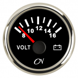 CN-Instrument Voltmeter 12V schwarz/chrom