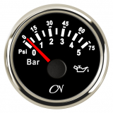 CN-Instrument Öldruckanzeige bis 5bar schwarz/chrom
