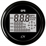 GPS Tacho digital + Kompass schwarz/schwarz