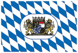 Flagge 30 x 45 cm BAYERN (Rauten + Wappen)
