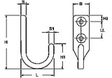 Edelstahlhaken EL 26mm poliert