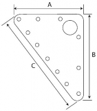 hartes Kunststoff-Kopfbrett weiß 113 x 98mm