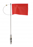 Verklicker mit Seitenhalterung, Tuch, Gegengewicht, 100mm, rot Verklicker mit Seitenhalterung, Tuch, Gegengewicht, 100mm, rot