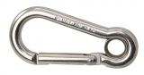 Edelst.-Karabinerhaken AISI316 mit Kausch 50mm Edelst.-Karabinerhaken AISI316 mit Kausch 50mm