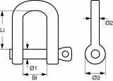 Edelstahlschäkel hochfest -SWL 1t- Form B