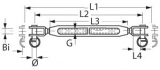 Wantensp.5/8 Gabel/Gabel Bronze Bol.14mm GW:16mm