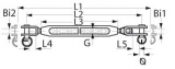 Wantenspanner Bronze 7/16Gabel/Toggle Bolz. 11mm