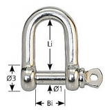 Edelstahlschäkel D-Form 5mm < 2-St.Pack>