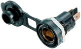 Einbausteckdose mit Deckel 6-24V max. 16A rund Einbausteckdose mit Deckel 6-24V max. 16A rund
