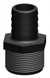 TD-Schlauchanschluss schwarz 25mm 1 unverp.